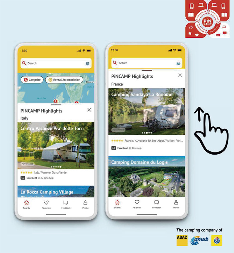 APP PiNCAMP  & ANWB CAMPING
